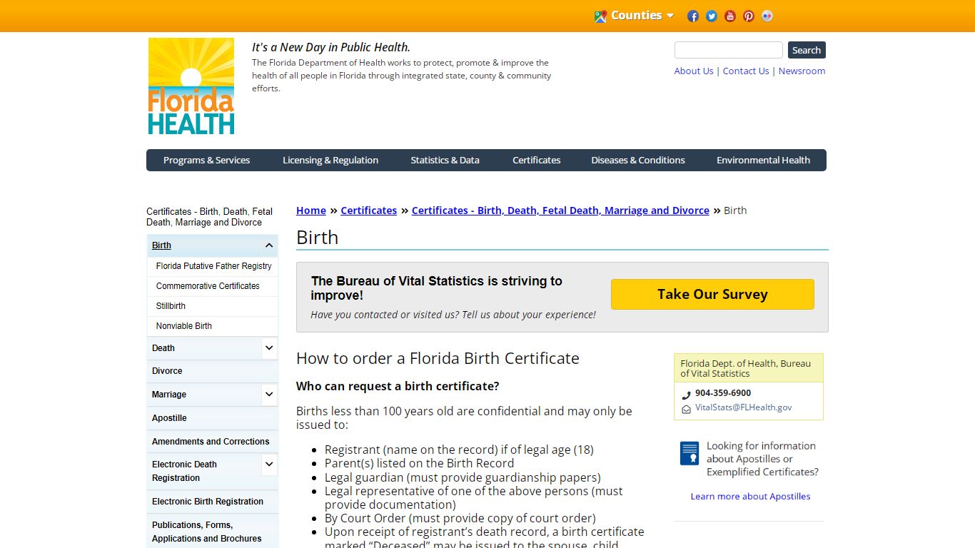 Birth | Florida Department of Health